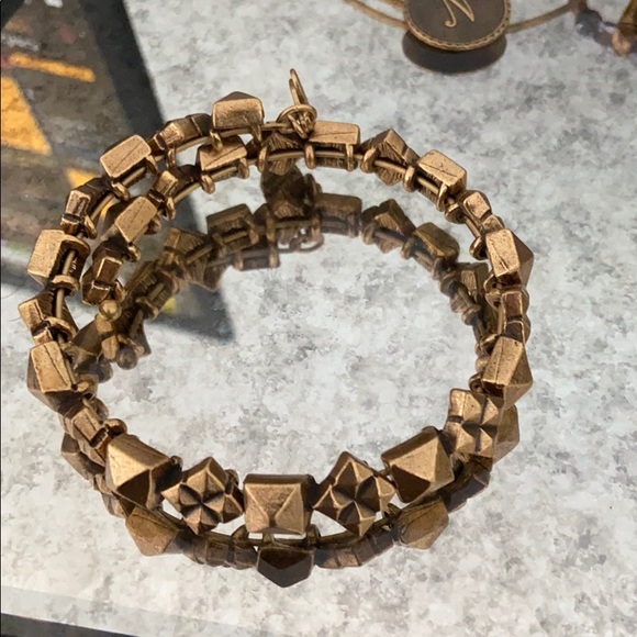 Stack of Gold Alex and Ani Bracelets - Picture 7 of 8